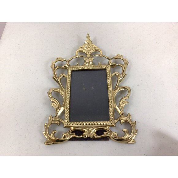 Ornate Brass Picture Frame Made in India - Picture 5 of 8